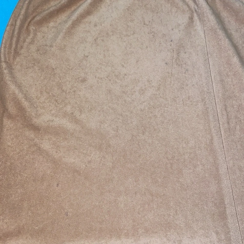 HANDMADE Tiered faux suede maxi skirt elastic stretchy waistband size M to L
